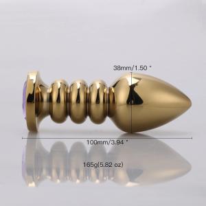 Customized Golden Color Metal Butt Plug for Adult