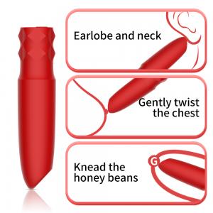 Rechargeable Silicone Bullet Vibrator - Flower-Shaped Mini Wand for Womens Self-Massage